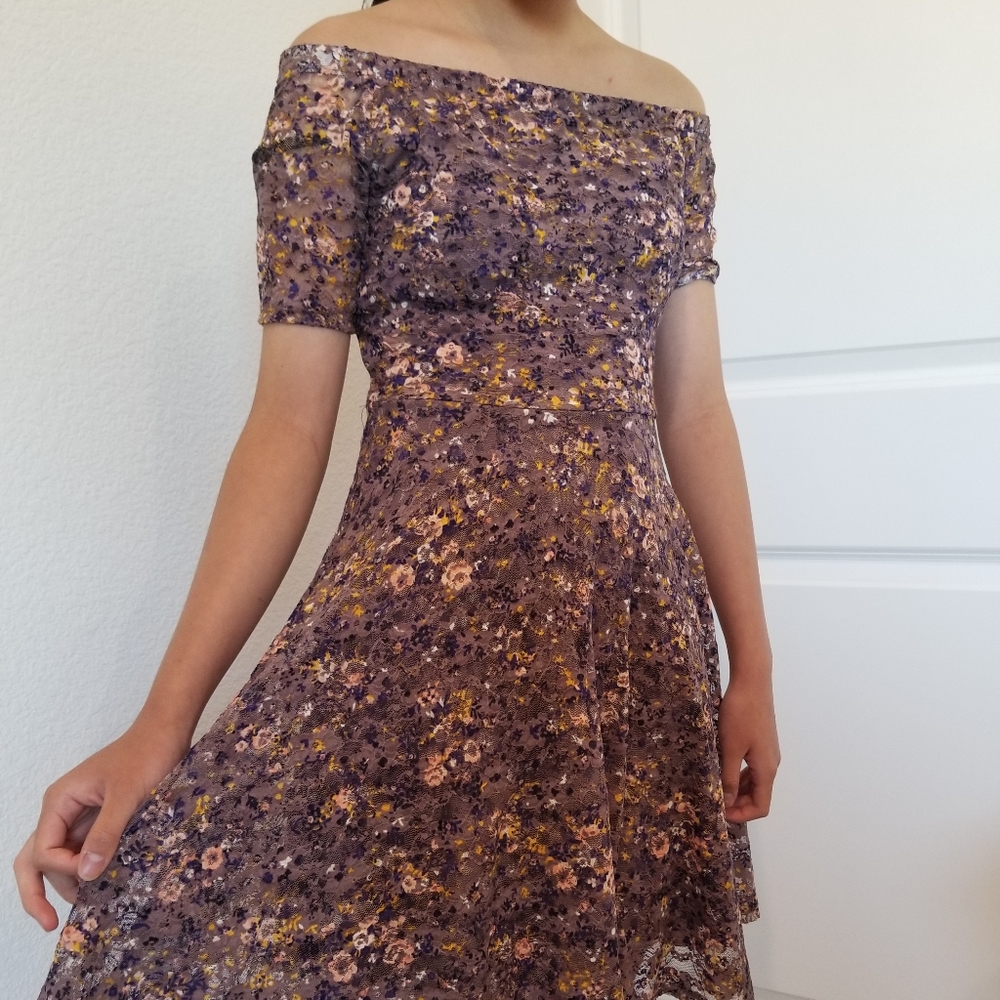 Floral Off The Shoulder Dress